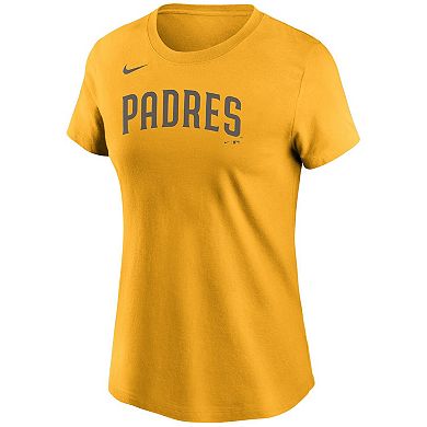 Women's Nike Fernando Tatís Jr. Gold San Diego Padres Name & Number T-Shirt