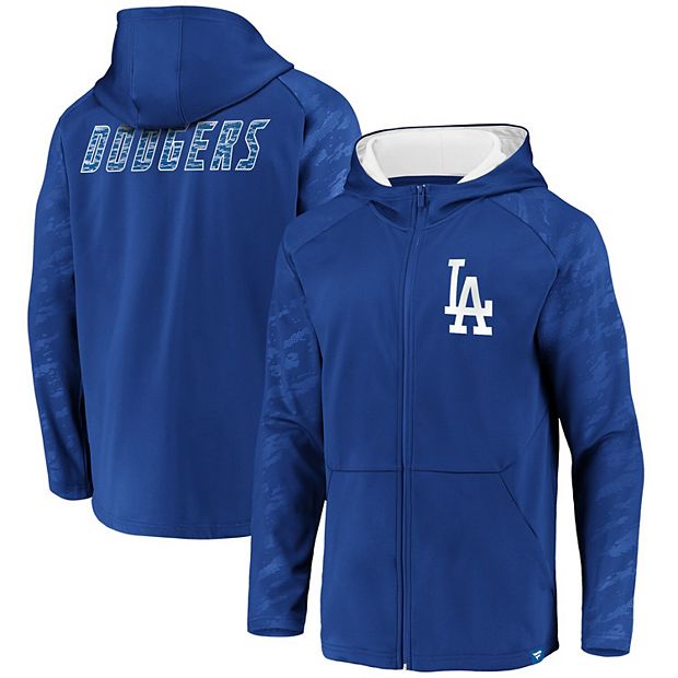 Los Angeles Dodgers Iconic Brushed Poly Lightweight Pullover Hoodie - Mens
