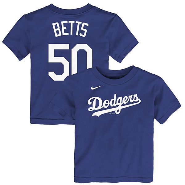 Preschool Nike Mookie Betts Royal Los Angeles Dodgers Name & Number T-Shirt