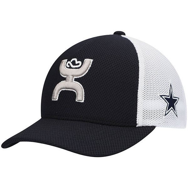 Youth HOOey Navy/White Dallas Cowboys Color Block Flex Hat