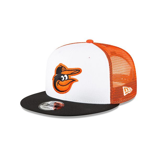 Men's New Era White/Black Baltimore Orioles Retro Title 9FIFTY Snapback Hat