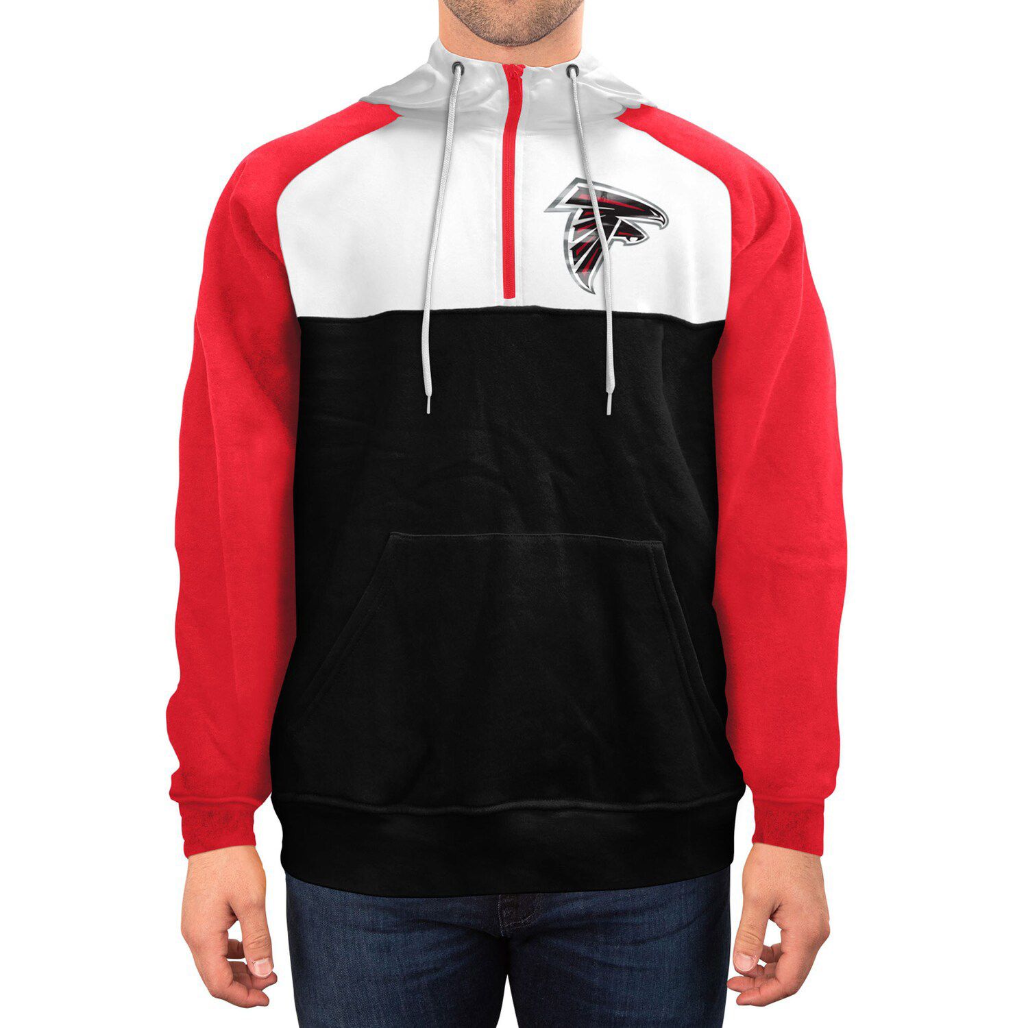 Men's G-III Sports by Carl Banks Red Atlanta Falcons Extreme Redzone Full-Snap Varsity Jacket Size: Large