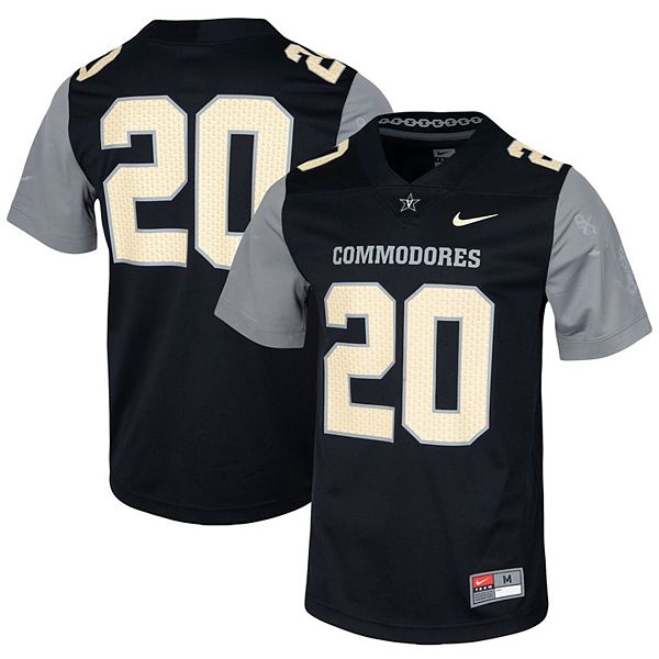 Men's Nike #20 Black Vanderbilt Commodores Football Jersey