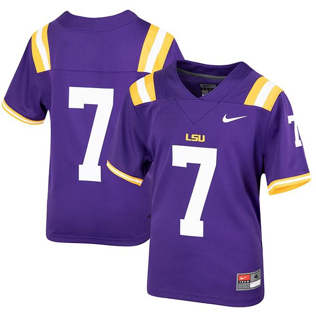 Preschool Nike #7 Purple LSU Tigers Replica Football Jersey