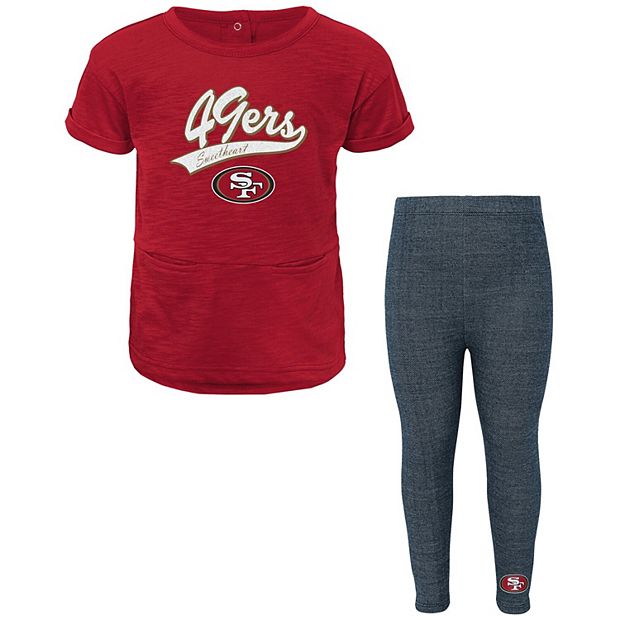 Girls Preschool Scarlet San Francisco 49ers Diamond T-Shirt & Leggings Set