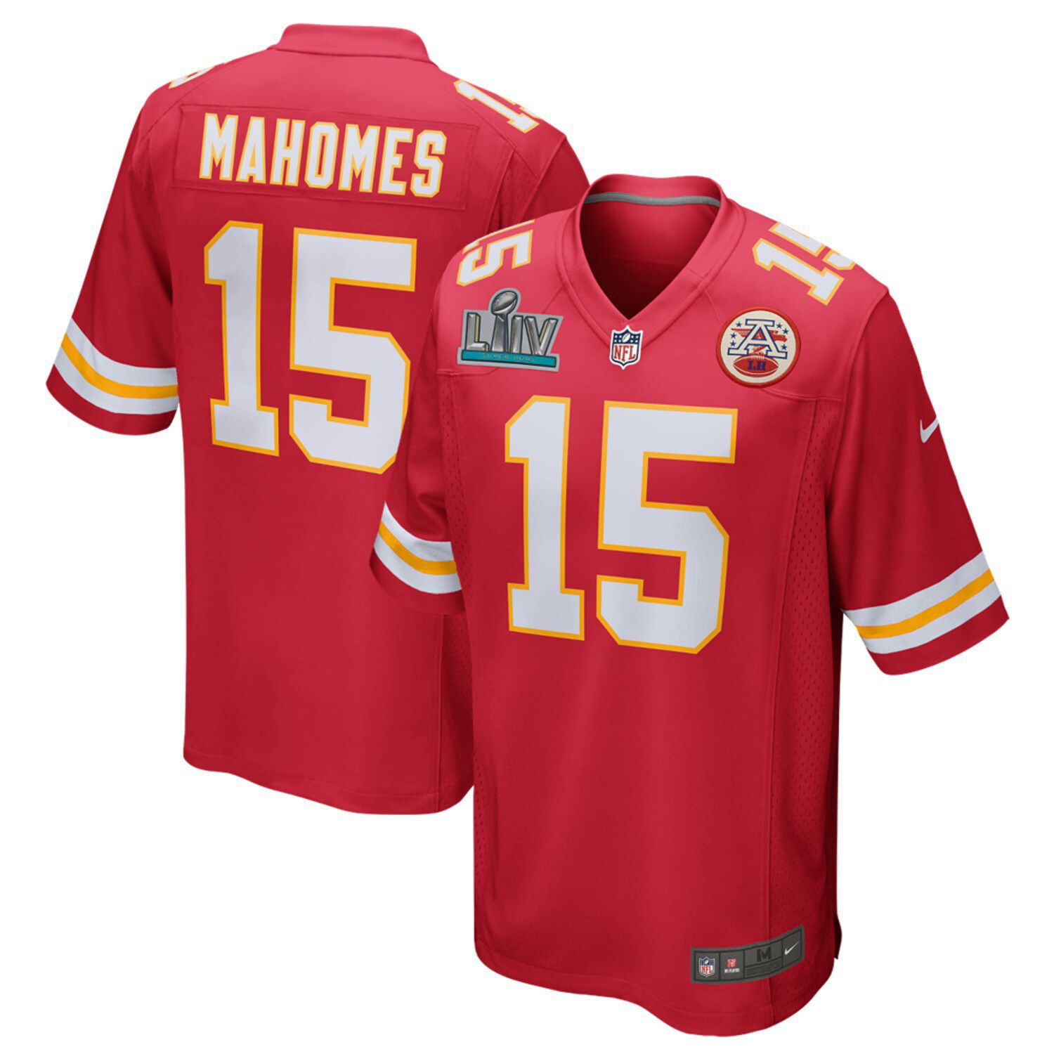 men's nike patrick mahomes red kansas city chiefs super bowl liv game jersey