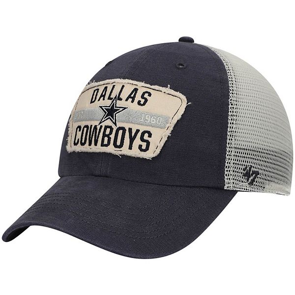 Men's '47 Navy/White Dallas Cowboys Crawford Clean Up Trucker ...