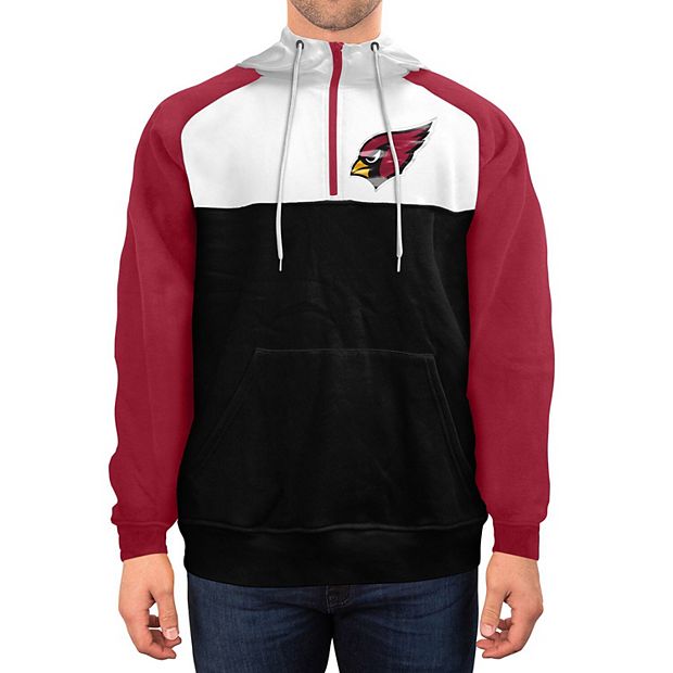 ARIZONA CARDINALS TAKE THE FIELD TRI-COLOR BLOCK HOODED FLEECE PULLOVE