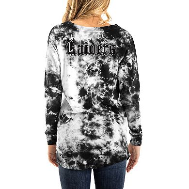 Women's New Era Black Las Vegas Raiders Tie-Dye Long Sleeve T-Shirt