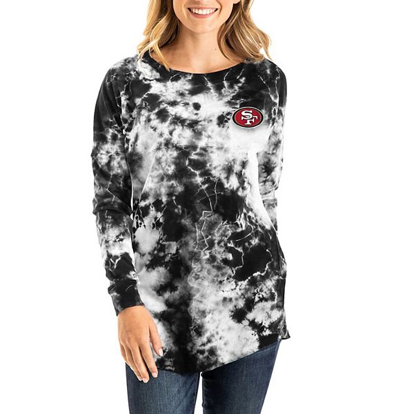 New Era Women's New Era Black San Francisco Giants Plus Space Dye  3/4-Sleeve Raglan Henley T-Shirt