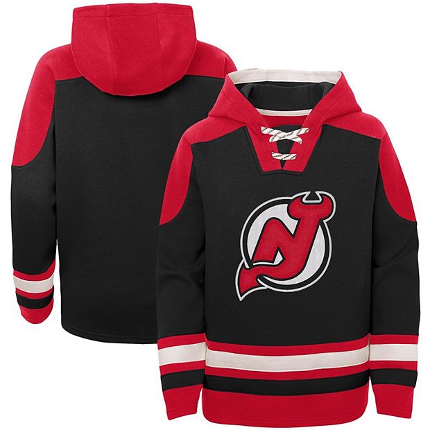 Outerstuff Youth Black New Jersey Devils Headliner Pullover Hoodie Size: Large