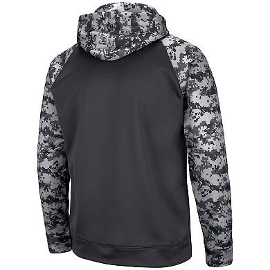 Men's Colosseum Charcoal Maryland Terrapins OHT Military Appreciation Digital Camo Pullover Hoodie