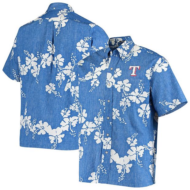 Men's Texas Rangers Reyn Spooner Heathered Royal 50th State Button-Down  Shirt