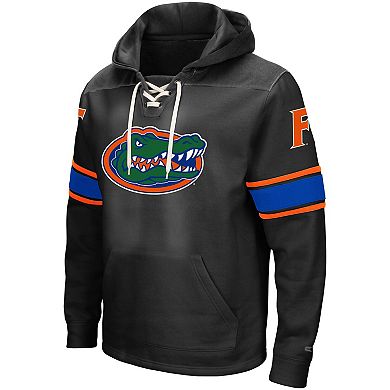 Men's Colosseum Black Florida Gators 2.0 Lace-Up Pullover Hoodie