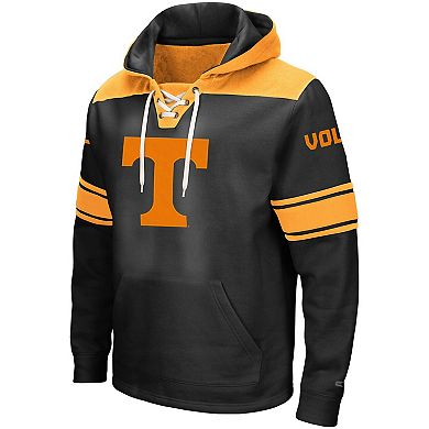 Men's Colosseum Black Tennessee Volunteers 2.0 Lace-Up Pullover Hoodie
