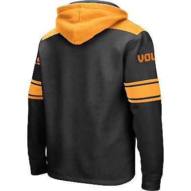 Men's Colosseum Black Tennessee Volunteers 2.0 Lace-Up Pullover Hoodie