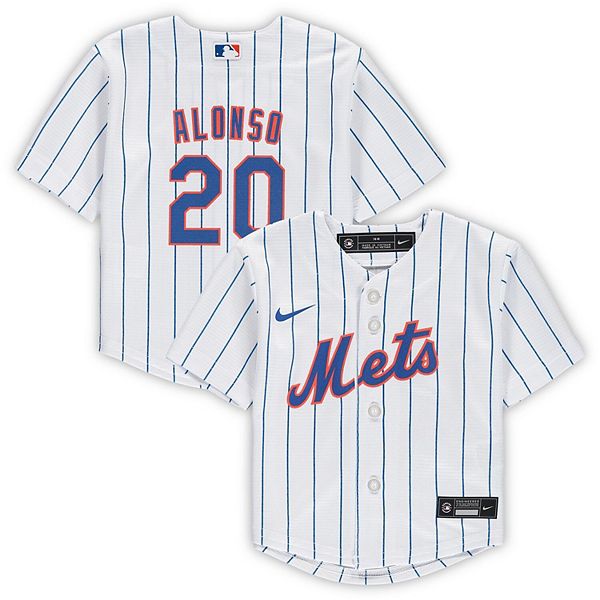 New York Mets Nike Official Replica Home Jersey - Mens with Alonso 20  printing