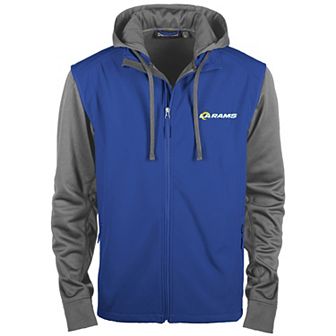 Men's Dunbrooke Royal/Gray Los Angeles Rams Alpha Full-Zip Jacket
