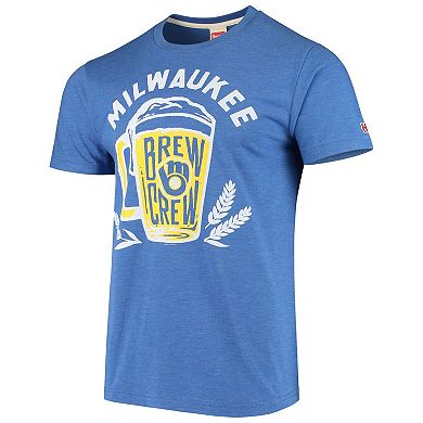 Men's Royal Milwaukee Brewers Hyperlocal Tri-Blend T-Shirt