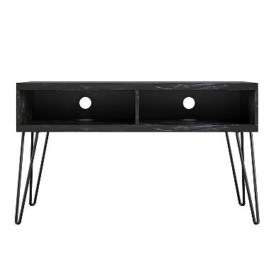 Novogratz Athena Black Faux Marble TV Stand