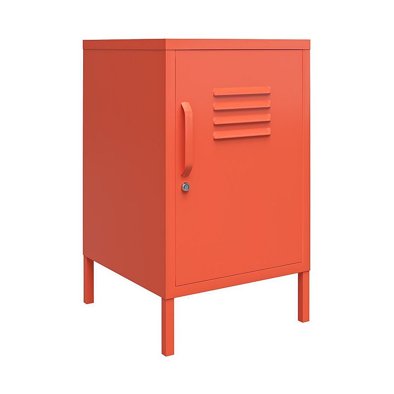 Cache Metal Locker End Table Orange - Novogratz