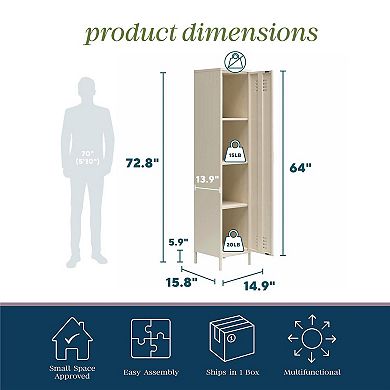 Novogratz Cache Single Locker Storage Cabinet