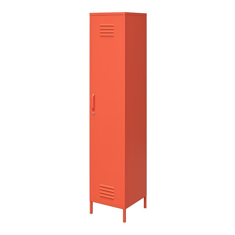 Novogratz Cache Single Locker Storage Cabinet, Orange