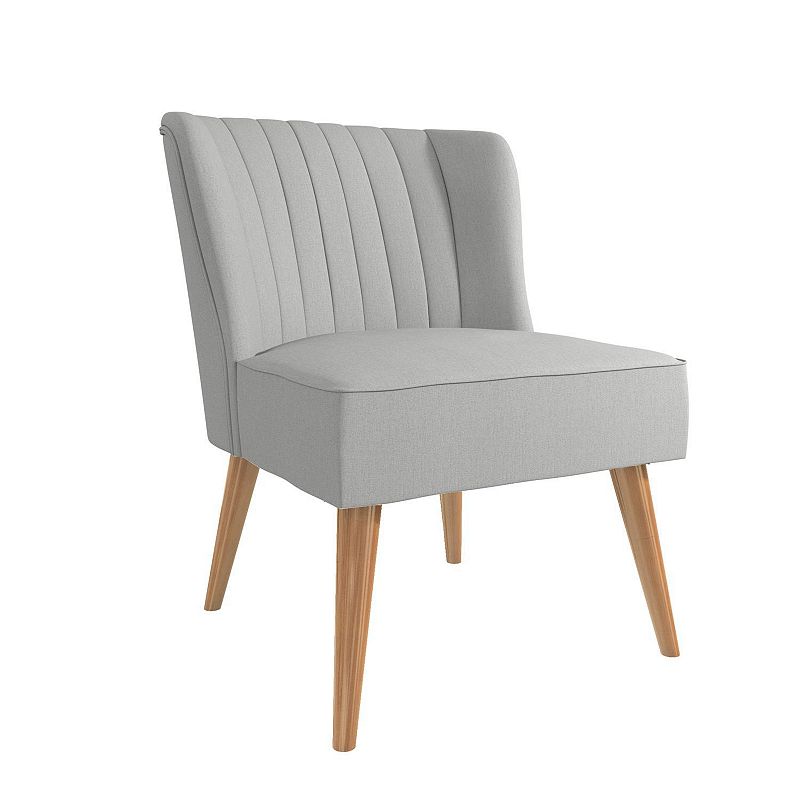 Novogratz Brittany Upholstered Accent Chair, Grey