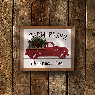 National Tree Company Farm Fresh Christmas Tree Framed Wall Decor