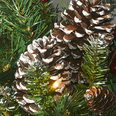 National Tree Company 33" Frosted Artificial Berry Planter Filler Decor