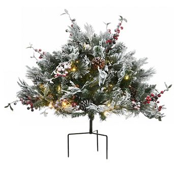 National Tree Company 22" Snowy Bedford Artificial Planter Filler Decor
