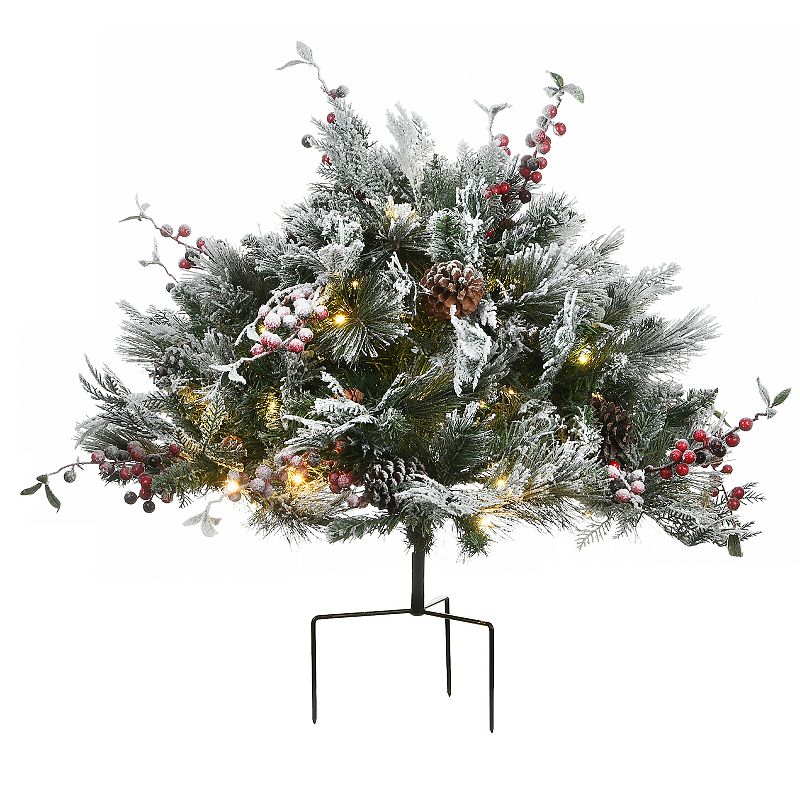 National Tree Company 22 Snowy Bedford Artificial Planter Filler Decor, 