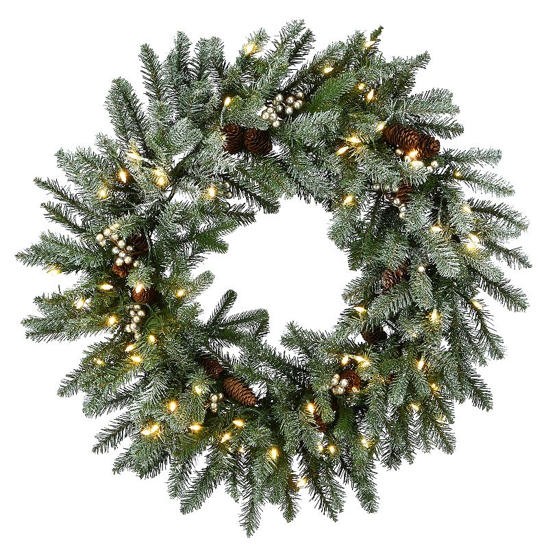 National Tree Company 30-in. Light-Up Snowy Morgan Spruce Artificial Christ