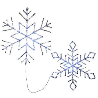 National Tree Company Light-Up Snowflakes Wall Decor 2 pc Set