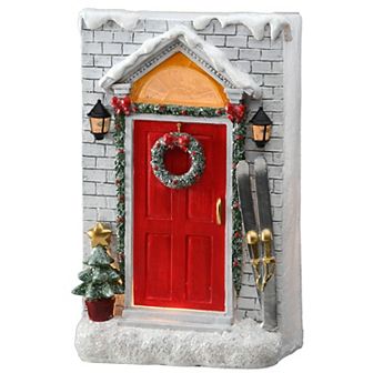 National Tree Company Light-Up Christmas Door Table Decor