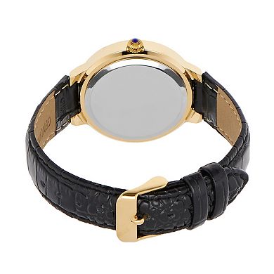 Peugeot Women's 14k Gold Plated Crystal Watch