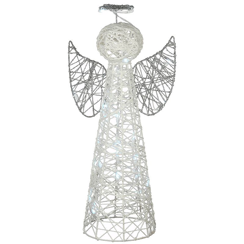 National Tree Company 24-in. Pre-Lit Angel Cone Outdoor Decor, White