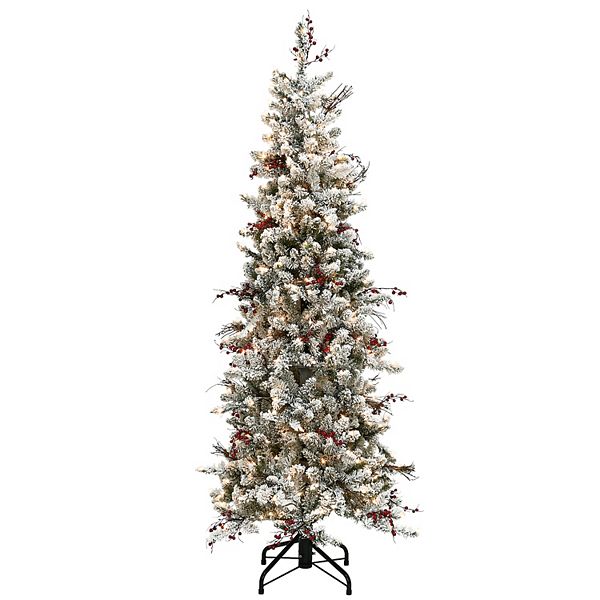 National Tree Company 7.5ft. PreLit Snowy Freehold Spruce Slim