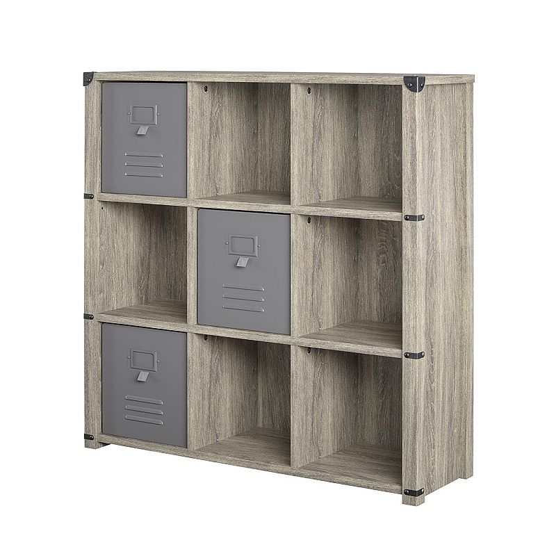 Little Seeds Nova 9-Cube Storage Bookcase, Grey