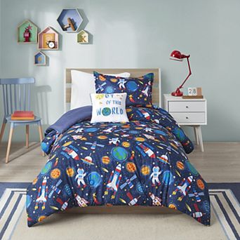 Intelligent Design Conner Outer Space Comforter Set with Throw Pillow