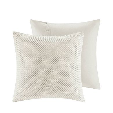 Madison Park Signature Essence Cotton Clip Stripe Jacquard Comforter Set with Shams and Decorative Pillows