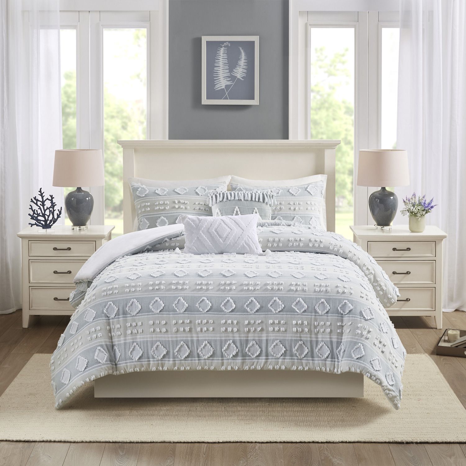 Image for Harbor House Brice Clipped Jacquard 5-piece Duvet Cover Set with Shams at Kohl's.