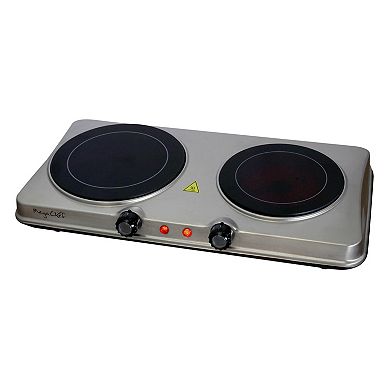 MegaChef Dual-Size Infrared Burner Cooktop Buffet Range