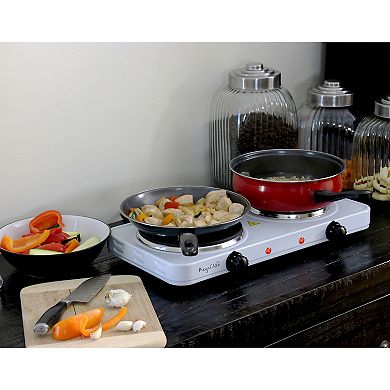 MegaChef Dual Burner Cooktop Buffet Range