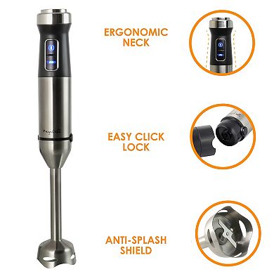 MegaChef 4-in-1 Immersion Hand Blender with Speed Control