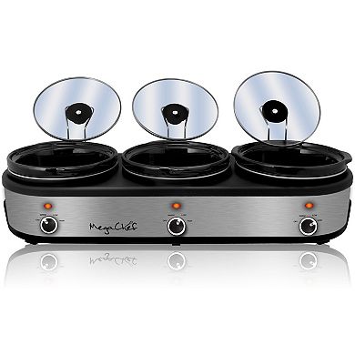 MegaChef 2.5-qt. Triple Slow Cooker & Buffet Server