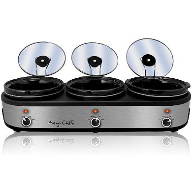 MegaChef 2.5-qt. Triple Slow Cooker & Buffet Server