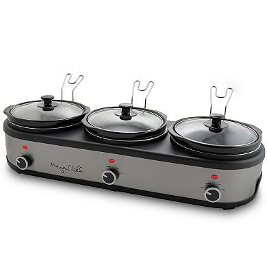 MegaChef 2.5-qt. Triple Slow Cooker & Buffet Server