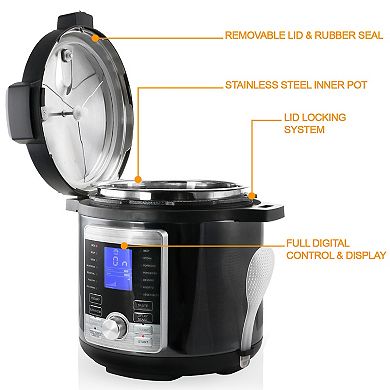 MegaChef 6-qt. Stainless Steel Digital Pressure Cooker