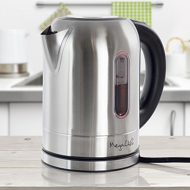 MegaChef 1.7-Liter Stainless Steel Electric Tea Kettle